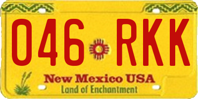 NM license plate 046RKK
