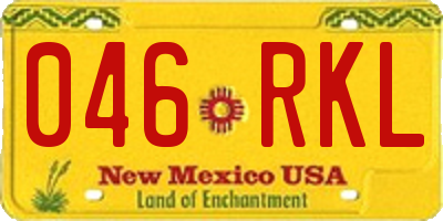 NM license plate 046RKL