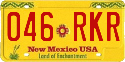 NM license plate 046RKR