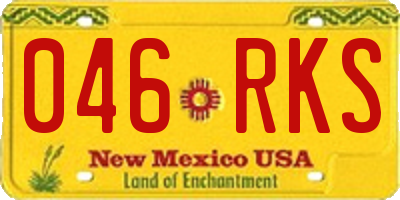 NM license plate 046RKS
