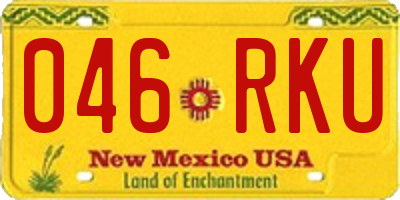 NM license plate 046RKU