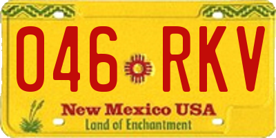 NM license plate 046RKV
