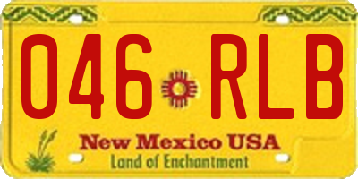NM license plate 046RLB