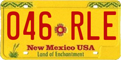 NM license plate 046RLE