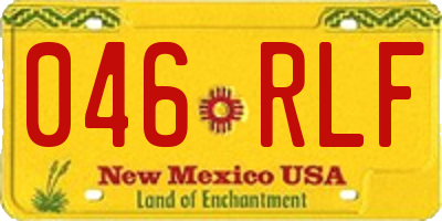 NM license plate 046RLF