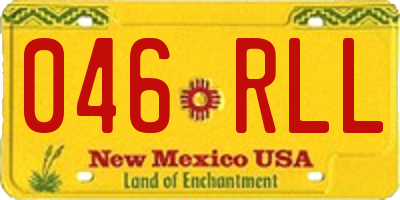 NM license plate 046RLL