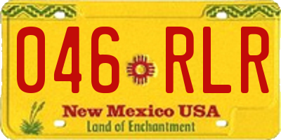 NM license plate 046RLR