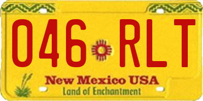 NM license plate 046RLT