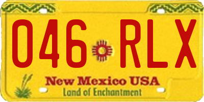 NM license plate 046RLX
