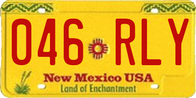 NM license plate 046RLY
