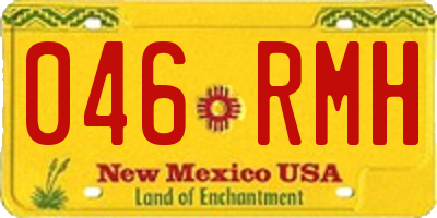 NM license plate 046RMH