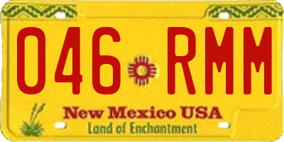 NM license plate 046RMM
