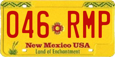 NM license plate 046RMP
