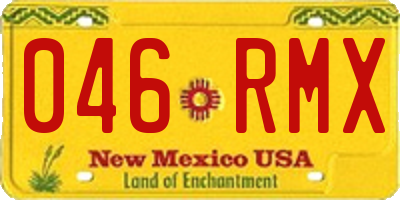 NM license plate 046RMX