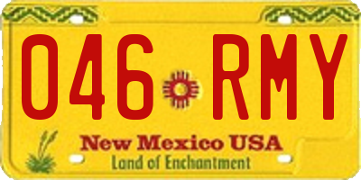 NM license plate 046RMY