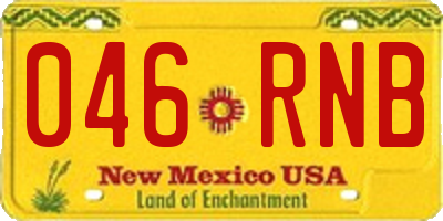 NM license plate 046RNB