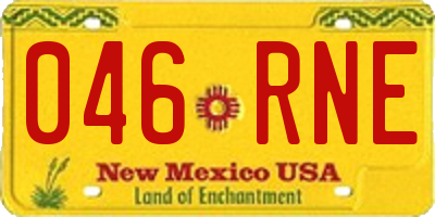 NM license plate 046RNE