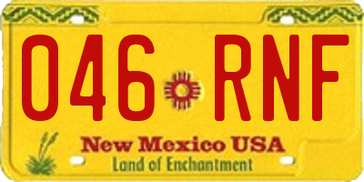NM license plate 046RNF