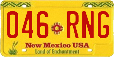 NM license plate 046RNG
