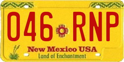 NM license plate 046RNP