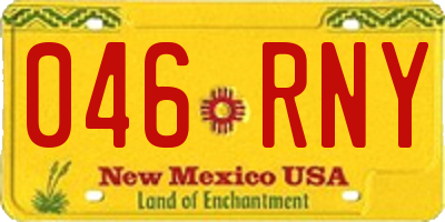 NM license plate 046RNY