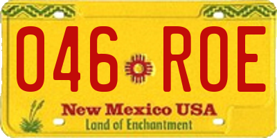 NM license plate 046ROE