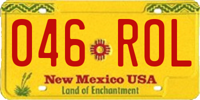 NM license plate 046ROL