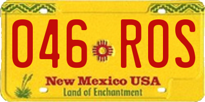 NM license plate 046ROS