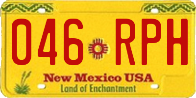 NM license plate 046RPH