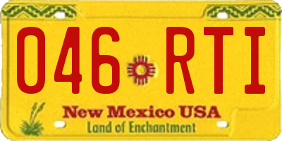 NM license plate 046RTI