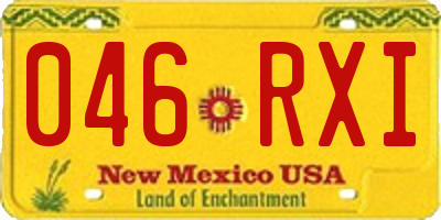 NM license plate 046RXI