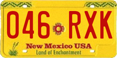 NM license plate 046RXK