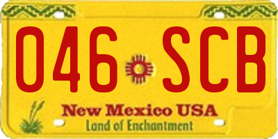 NM license plate 046SCB