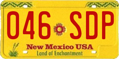 NM license plate 046SDP