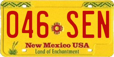NM license plate 046SEN