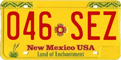 NM license plate 046SEZ
