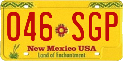 NM license plate 046SGP