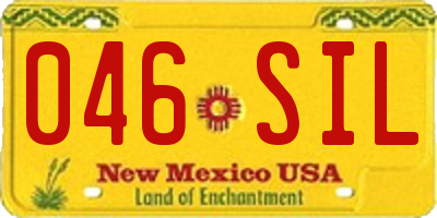 NM license plate 046SIL