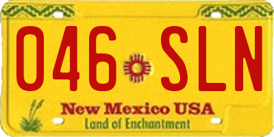 NM license plate 046SLN