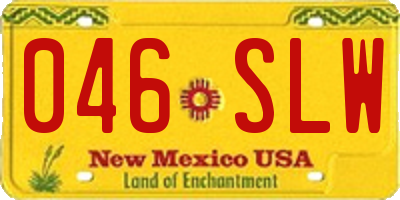 NM license plate 046SLW