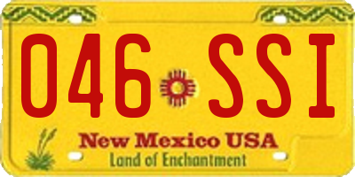 NM license plate 046SSI