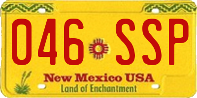 NM license plate 046SSP