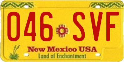 NM license plate 046SVF