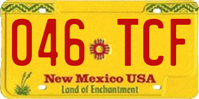 NM license plate 046TCF