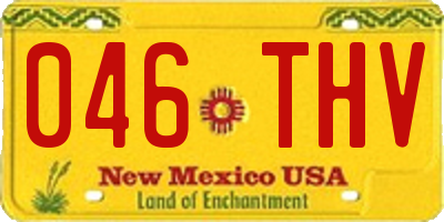 NM license plate 046THV