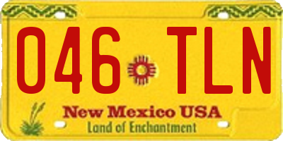 NM license plate 046TLN