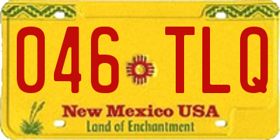 NM license plate 046TLQ