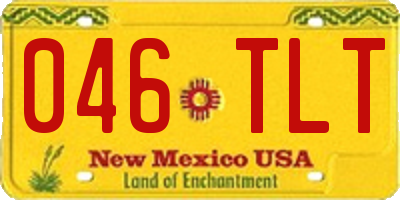 NM license plate 046TLT
