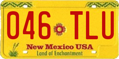 NM license plate 046TLU