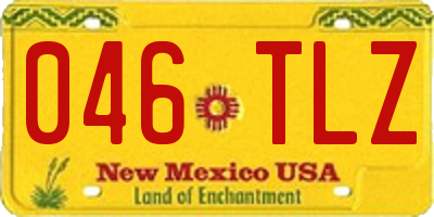NM license plate 046TLZ